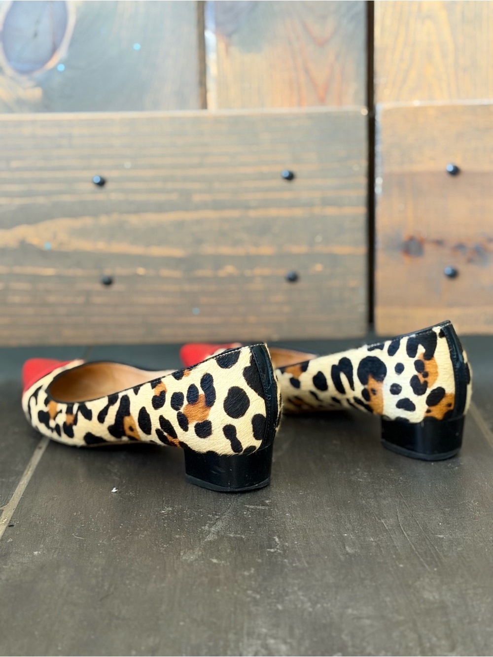 kate spade Leopard Print Flats with Red Cap Toe - Picture 5 of 9